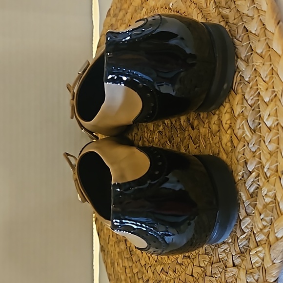 AGL | Women's Black Carmel Leather Dara Cap Toe Ballet Flats with Bow Sz 9.5 - Picture 4 of 13